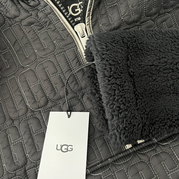UGG Iggy Sherpa Half Zip Pullover Sweater - Picture 6 of 6